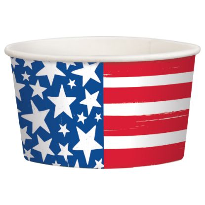 Picture of Amscan Patriotic Stars and Stripes Treat Cups, 9.5 Oz, Multicolor, 8 Cups Per Pack, Set Of 5 Packs