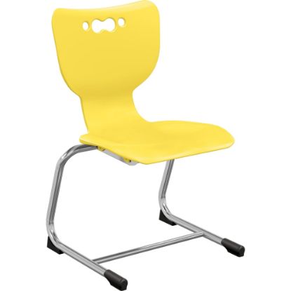 Picture of MooreCo Hierarchy Armless Cantilever Chair, 16in Seat Height, Yellow