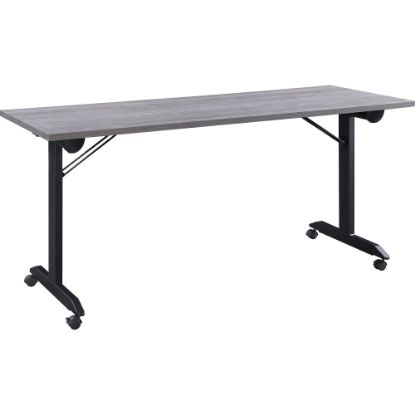 Picture of Lorell Mobile Folding Training Table, 29-1/2inH x 63inW x 29-1/2inD, Black/Gray