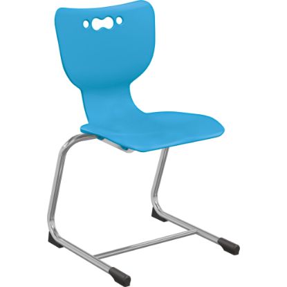 Picture of MooreCo Hierarchy Armless Cantilever Chair, 18in Seat Height, Blue