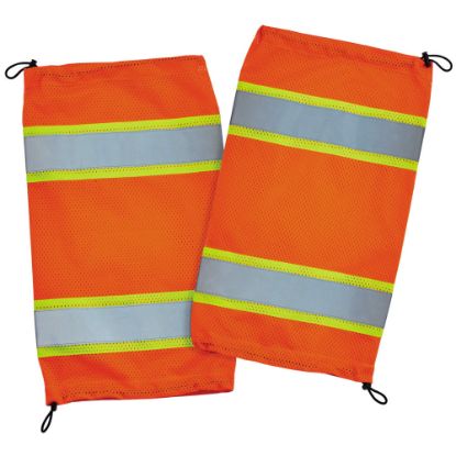 Picture of Ergodyne GloWear 8009 Hi-Vis Class E 2-Tone Mesh Leg Gaiters, One Size, Orange