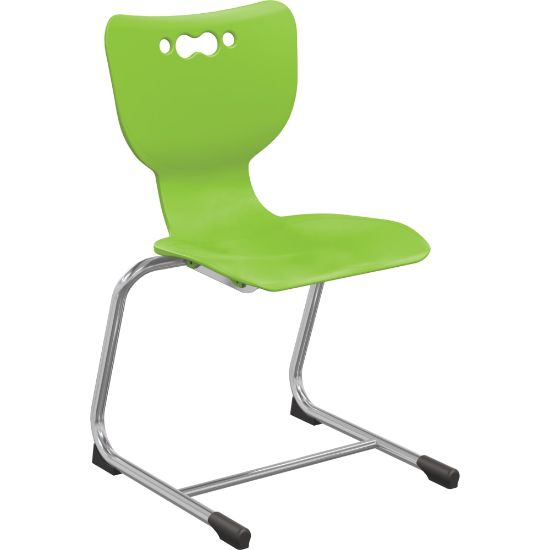 Picture of MooreCo Hierarchy Armless Cantilever Chair, 18in Seat Height, Green