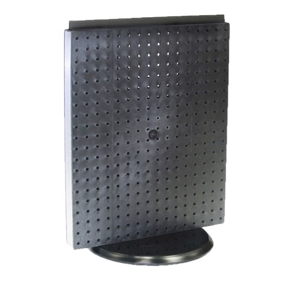 Picture of Azar Displays Double-Sided Plastic Revolving Pegboard Counter Display, 20-1/4inH x 16inW x 9inD, Black