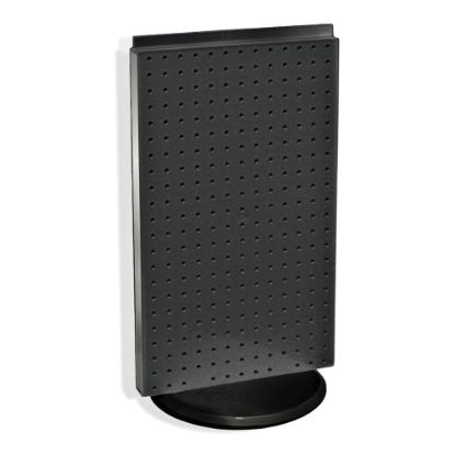 Picture of Azar Displays 2-Sided Plastic Revolving Pegboard Counter Display, 23inH x 13-1/2inW x 12inD, Black