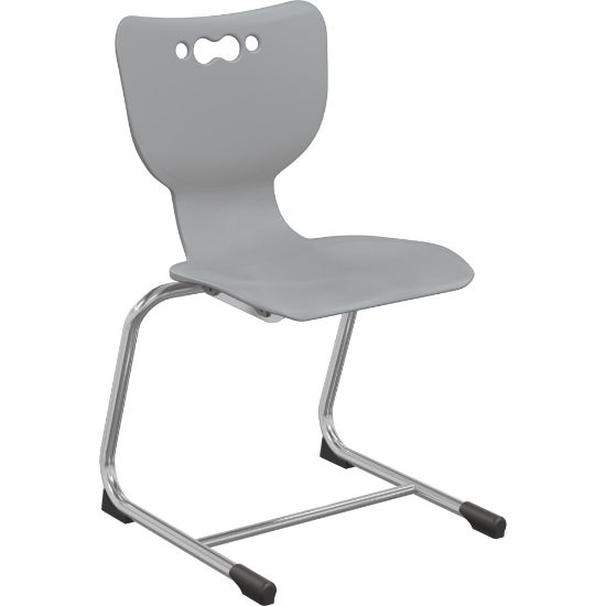 Picture of MooreCo Hierarchy Armless Cantilever Chair, 18in Seat Height, Gray