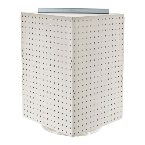 Picture of Azar Displays 4-Sided Revolving Pegboard Tabletop Display, 20inH x 14inW x 14inD, White