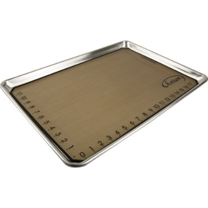 Picture of Vollrath Artisan 80740WH Aluminum Sheet Pan & Silicone Baking Mat, Tan