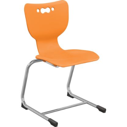 Picture of MooreCo Hierarchy Armless Cantilever Chair, 18in Seat Height, Orange