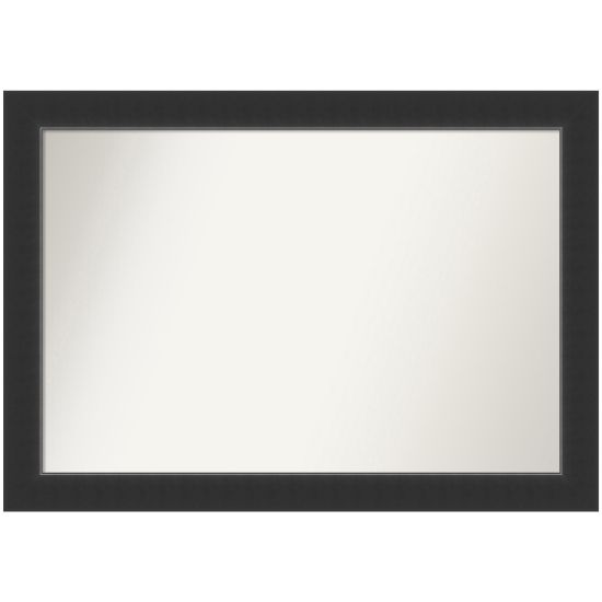 Picture of Amanti Art Non-Beveled Rectangle Framed Bathroom Wall Mirror, 29in x 41in, Corvino Black