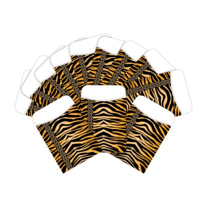 Picture of Barker Creek Peel & Stick Library Pockets, 3in x 5in, Safari Tiger, Pack Of 60 Pockets