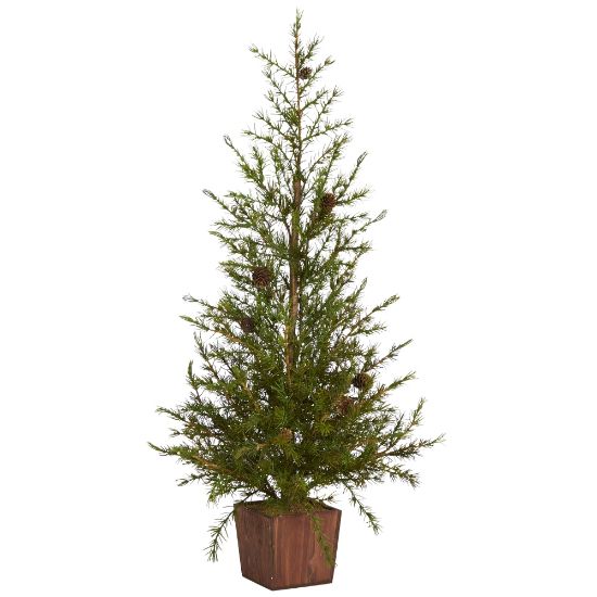 Picture of Nearly Natural Alpine Natural Look Artificial Christmas Tree, 3ft