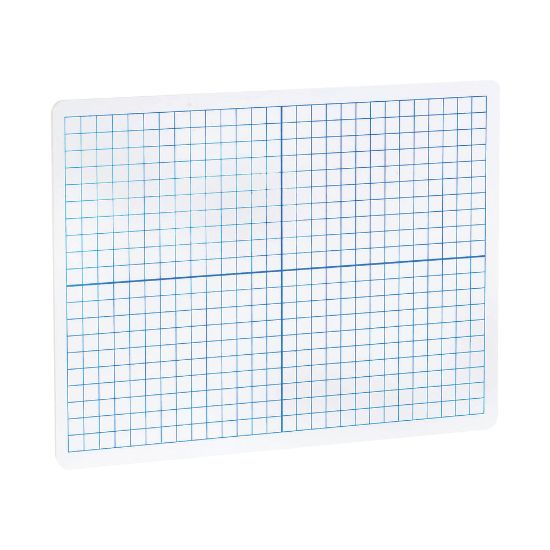 Picture of Flipside XY Axis/Plain Dry-Erase Graph Boards, 9in x 12in x 1/8in, White/Blue, Pack Of 12