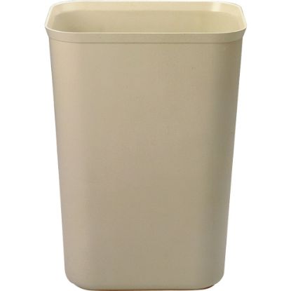 Picture of Rubbermaid Fire-Resistant Wastebasket, 10 Gallons, 20in x 15in x 11 1/4in, Beige