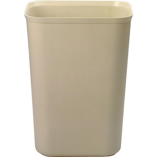 Picture of Rubbermaid Fire-Resistant Wastebasket, 10 Gallons, 20in x 15in x 11 1/4in, Beige