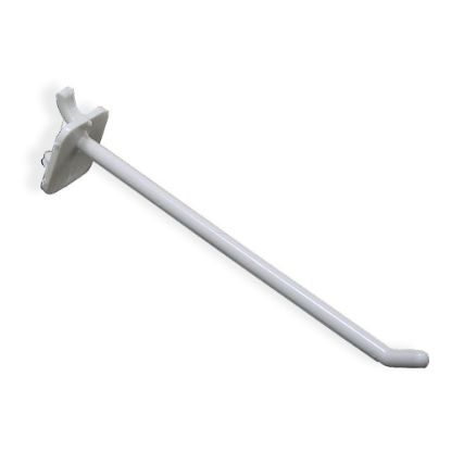 Picture of Azar Displays Plastic Lexan Locking Hooks For Pegboards, 6in, White, Pack Of 50 Hooks