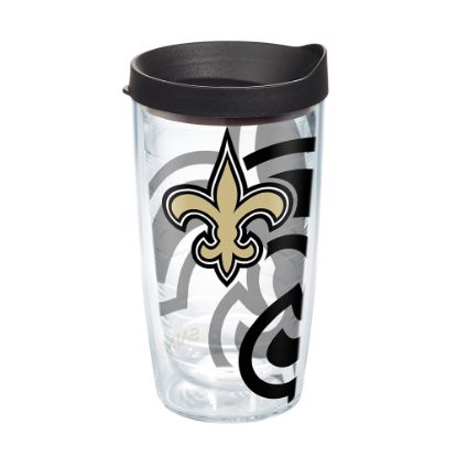 Picture of Tervis NFL Tumbler With Lid, 16 Oz, New Orleans Saints, Clear