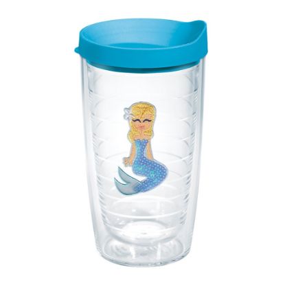 Picture of Tervis Mermaid Tumbler With Lid, Blue Sequin, 16 Oz, Clear