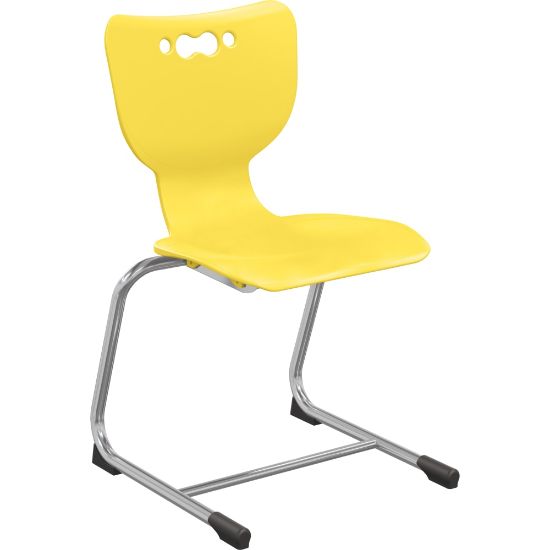 Picture of MooreCo Hierarchy Armless Cantilever Chair, 18in Seat Height, Yellow