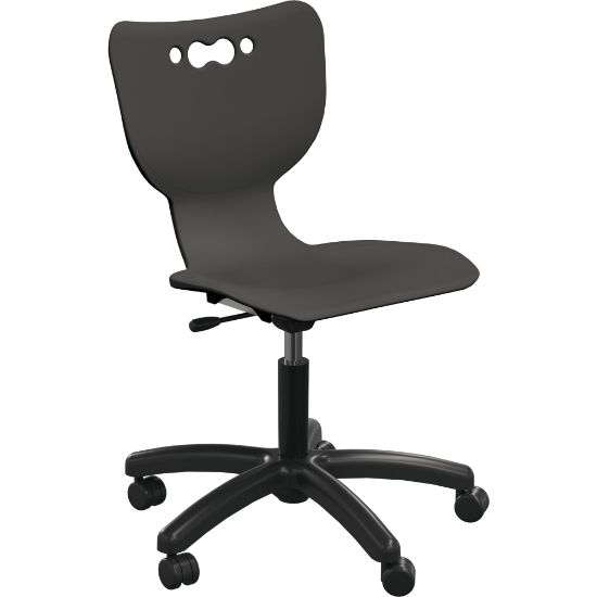 Picture of MooreCo Hierarchy Armless Mobile Chair With 5-Star Base, Hard Casters, Black