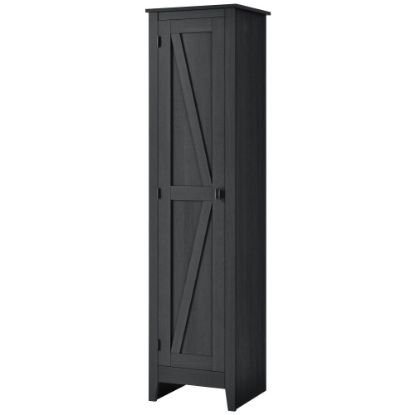 Picture of Ameriwood Home Farmington 18in Wide Storage Cabinet, 4 Shelves, Black Oak