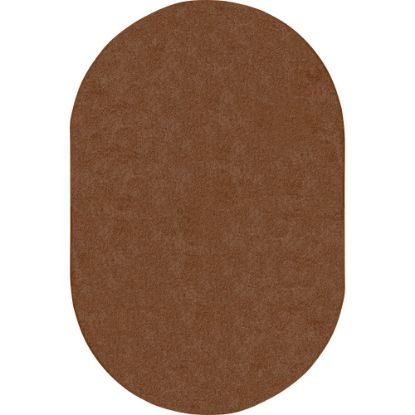 Picture of Joy Carpets Kids Essentials Oval Area Rug, Endurance, 7-1/2ft x 12ft, Brown