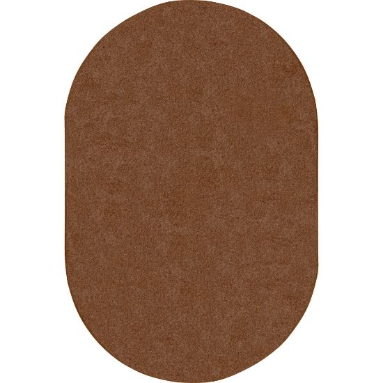 Picture of Joy Carpets Kids Essentials Oval Area Rug, Endurance, 7-1/2ft x 12ft, Brown