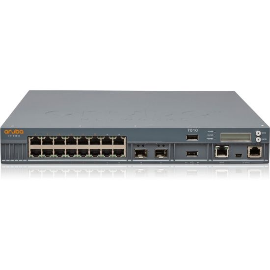 Picture of HPE 7010 Wireless LAN Controller - 16 x Network (RJ-45) - Gigabit Ethernet - PoE Ports - Rack-mountable