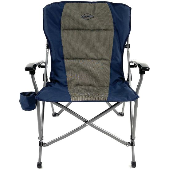 Picture of Kamp-Rite Padded Hard Arm Chair, Tan/Blue