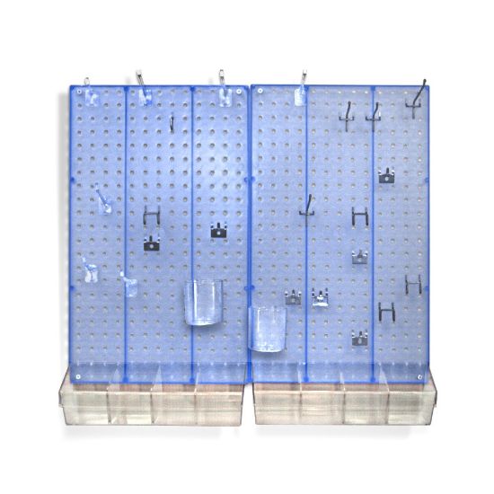 Picture of Azar Displays 70-Piece Pegboard Organizer Kit, Blue