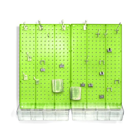 Picture of Azar Displays 70-Piece Pegboard Organizer Kit, Green