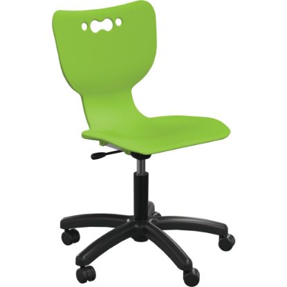 Picture of MooreCo Hierarchy Armless Mobile Chair With 5-Star Base, Hard Casters, Green/Black