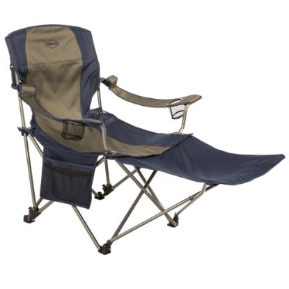 Picture of Kamp-Rite Chair With Removable Footrest, Tan/Blue