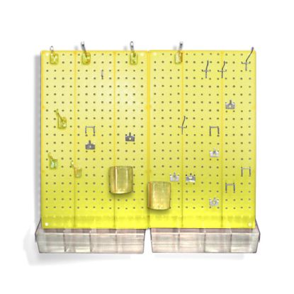 Picture of Azar Displays 70-Piece Pegboard Organizer Kit, Yellow