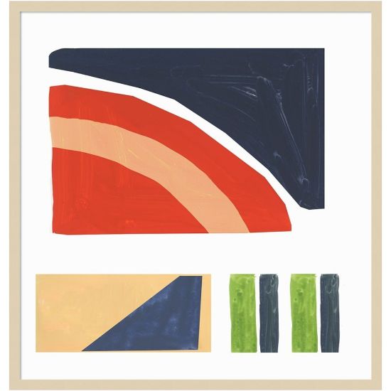 Picture of Amanti Art Geometric Games I by Tom Reeves Wood Framed Wall Art Print, 33inH x 32inW, Natural