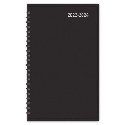 Picture of 2023-2024 Office Depot Brand 14-Month Weekly/Monthly Academic Planner, 5in x 8in, 30% Recycled, Black, July 2023 to August 2024