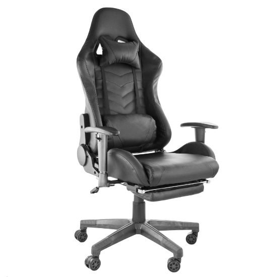 Picture of GameFitz Ergonomic Faux Leather Gaming Chair, Black