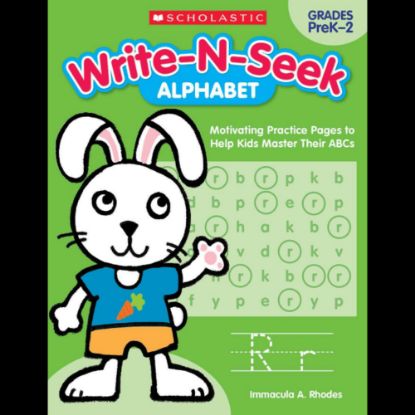 Picture of Scholastic Teacher Resources Write-N-Seek Workbook, Alphabet, Pre-K - Grade 2