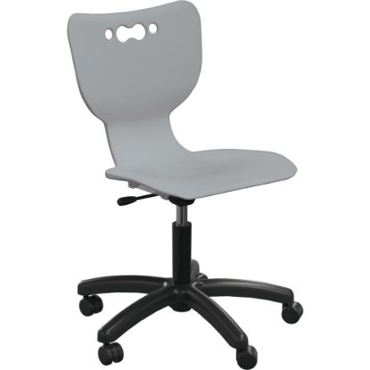 Picture of MooreCo Hierarchy Armless Mobile Chair With 5-Star Base, Hard Casters, Gray/Black