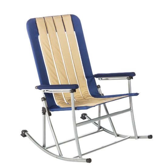 Picture of Kamp-Rite Folding Rocking Chair, Tan/Blue