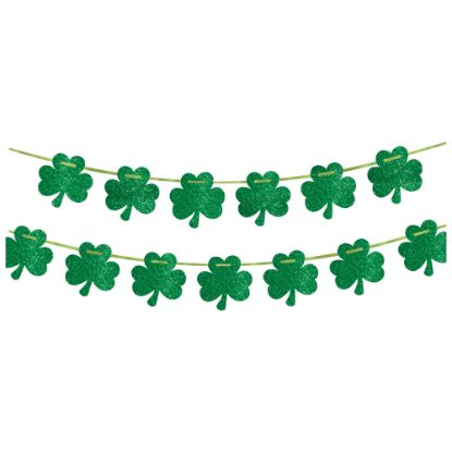 Picture of Amscan St. Patricks Day Shamrock Banners, 5in x 144in, Green, Pack Of 3 Banners