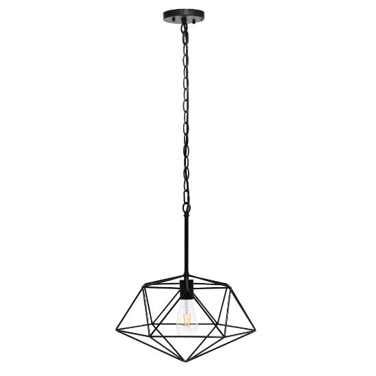 Picture of Lalia Home Metal Wire Paragon Hanging Ceiling Pendant Fixture, 16inW, Black