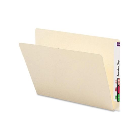 Picture of Smead Extended End Tab Folders, 8-1/2in x 11in, Letter Size, Manila, Box Of 100 Folders