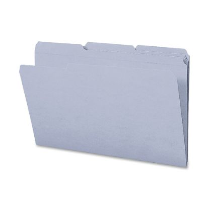 Picture of Smead 1/3-Cut 2-Ply Color File Folders, Legal Size, Gray, Box Of 100