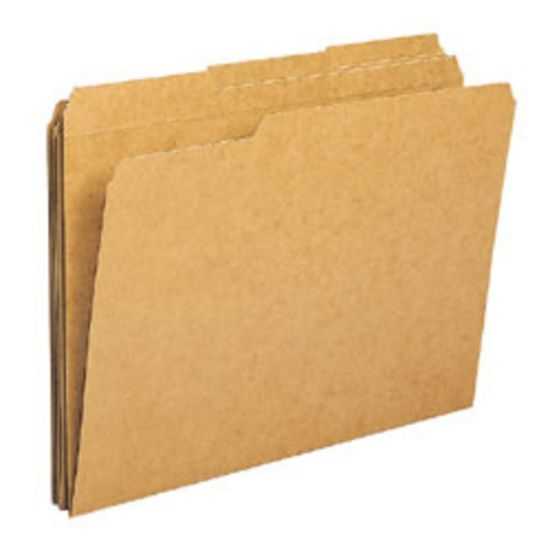 Picture of Office Depot Brand File Folders, 1/3 Cut, Legal Size (8-1/2in x 14in), 3/4in Expansion, Kraft, Box Of 100