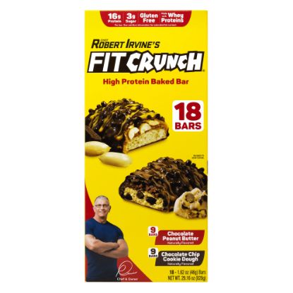 Picture of Chef Robert Irvines FITCRUNCH High Protein Bars, Variety Pack, 1.62 Oz, Pack Of 18 Bars