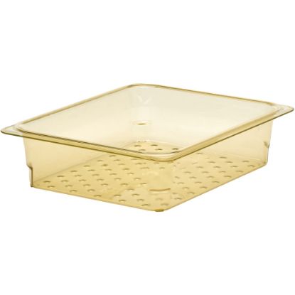 Picture of Cambro H-Pan High-Heat GN 1/2 Colander Pans, 3inH x 10-7/16inW x 12-3/4inD, Amber, Pack Of 6 Pans