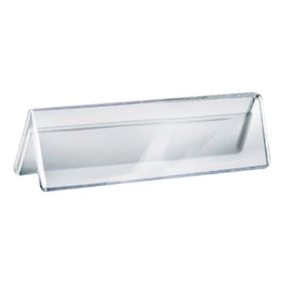 Picture of Azar Displays 2-Sided Acrylic Name Plates, 2in x 6in, Clear, Pack Of 10 Name Plates