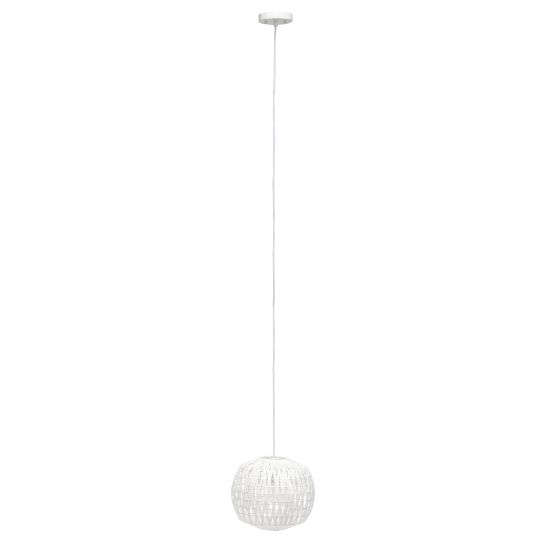 Picture of Lalia Home 1-Light Coastal Woven Paper Shade Pendant, 11-7/16inW, White