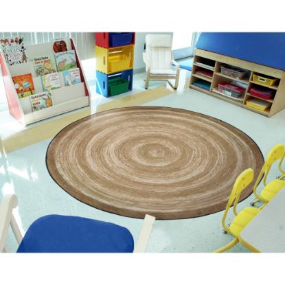 Picture of Joy Carpets Feeling Natural Kids Round Area Rug, 7-29/50ft x 7-29/50ft, Sand