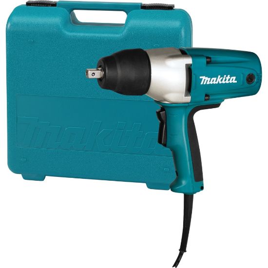 Picture of Makita Impact Wrench With 1/2in Corded Detent Pin Anvil And Case, Blue